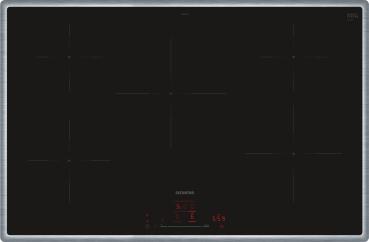 Siemens EH845HVB1E - iQ100, Induktionskochfeld, Schwarz, Mit Rahmen aufliegend, 80 cm